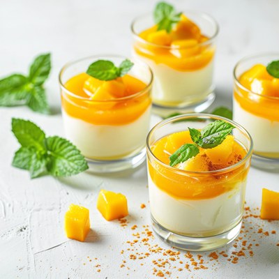 Panna cotta mango